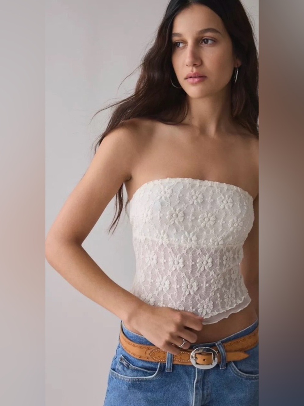 NWOT URBAN OUTFITTERS KIMCHI BLUE KORI LACE TUBE TOP XL